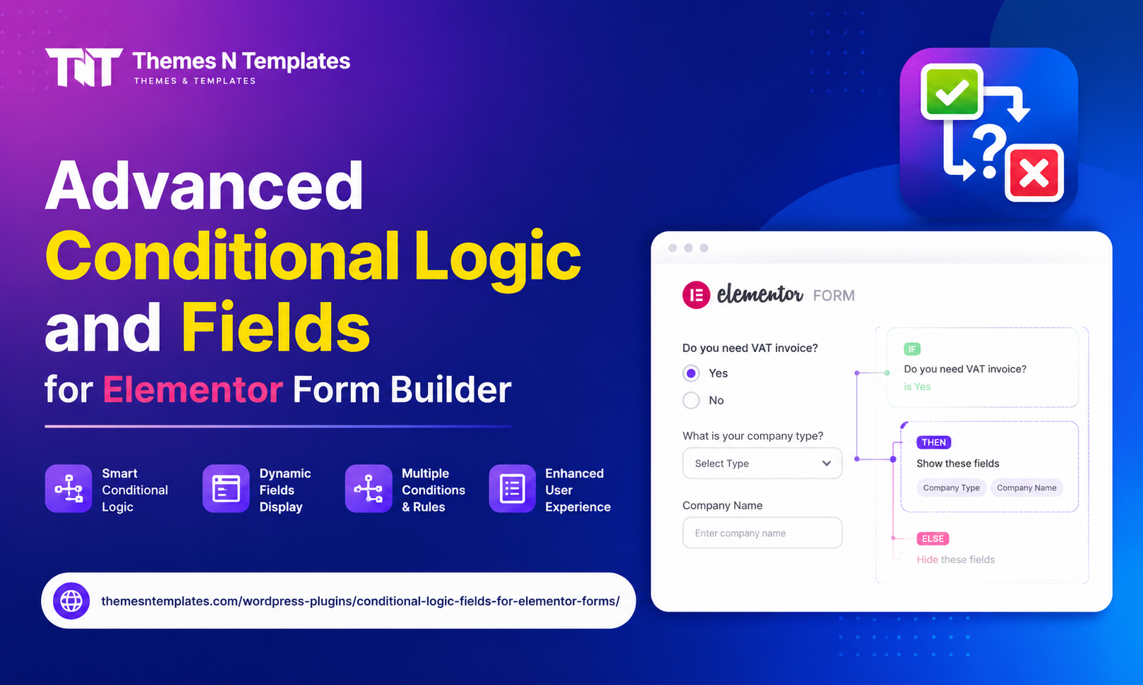 Conditional Fields for Elementor Form Plugin