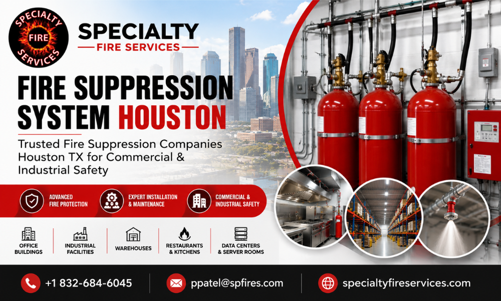 Fire Suppression System Houston – Trusted Fire Suppression Companies Houston TX for Commercial & Industrial Safety